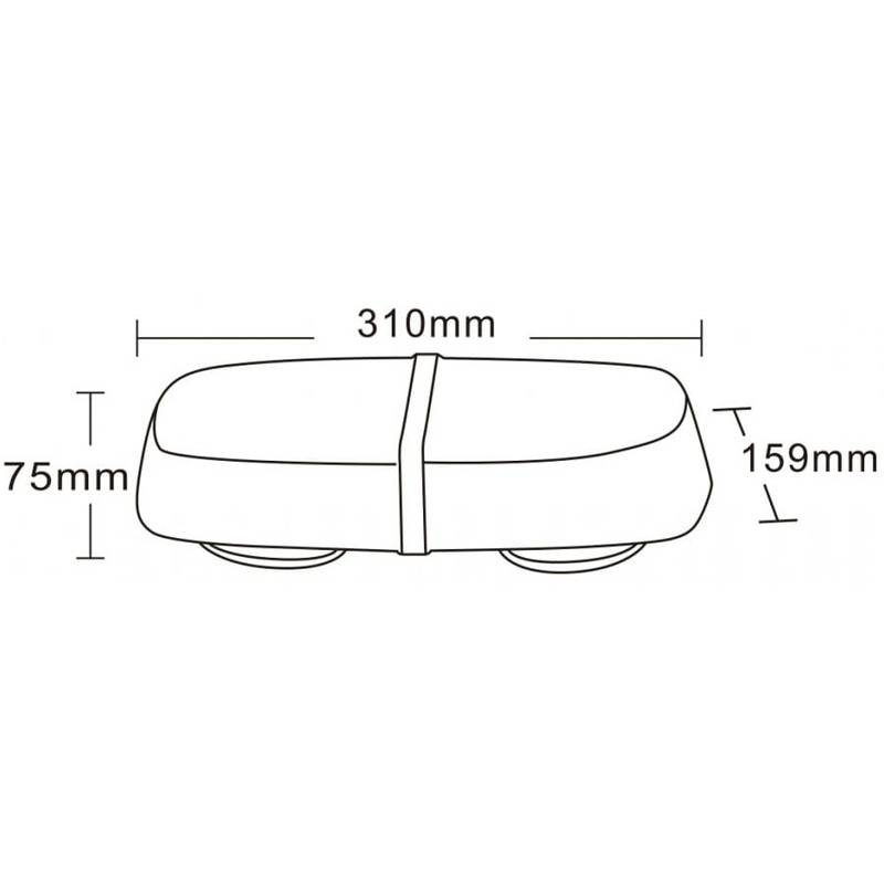 Matel Service Magnetic LED Warning Bar Rotating Light Warning Light