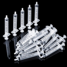 OLCANA 50 Pieces 3ml Syringes Non-sterile Disposable Syringe for Scientific Labs, Industrial Dispensing and Pets Feeding (3ml)