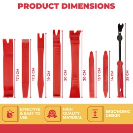 GADLANE Car Trim Removal Tool Kit - 8 Piece Car Panel Removal Tools Kit, Car Radio Removal Tool Kit, Dash Audio Console Removal Tool Installation Remover - Trim Removal Tools Auto Pry Tool (8 PCS)