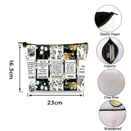 VAMSII Classic Books Literature Gift Jane A Inspired Zipper Pouch Makeup Bag For Book Lovers (Jane Au bag)