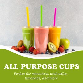 Bluesky Clear Disposable PET Cups & Lids Combo - 16oz | 12 Count - Perfect for Parties, Picnics, and To-Go Beverages