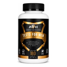 Testo For Men 180 Cápsulas Maca Negra Fenogreco Arginina A4h