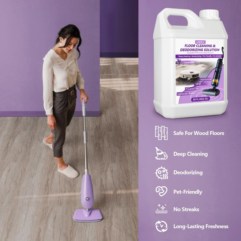 Floor Cleaning Solution- 85 FL OZ-Floor Cleaner for Mopping with