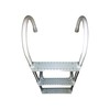 Marine Boat Aluminum White POLYETHYLENE Swim Boarding 3 Steps Ladder