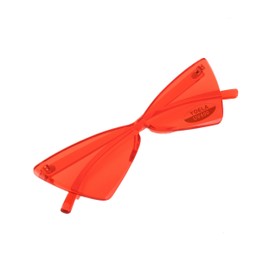 OLINOWL Triangle Thick Rimless Sunglasses One Piece Colored Transparent glasses For Women and Men…