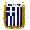 GREECE MINI BANNER FLAG GREAT FOR CAR & HOME WINDOW