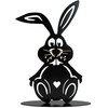 Rostikal Metal Easter Bunny Figurine 30 x 19 cm Garden