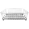APOLLO Chrome Rectangular Dish Drainer with cutlery holder, 364x314x120 mm
