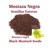 majcka4 MOSTAZA NEGRA entera 7 oz Hierbas BLACK MUSTARD SEEDS
