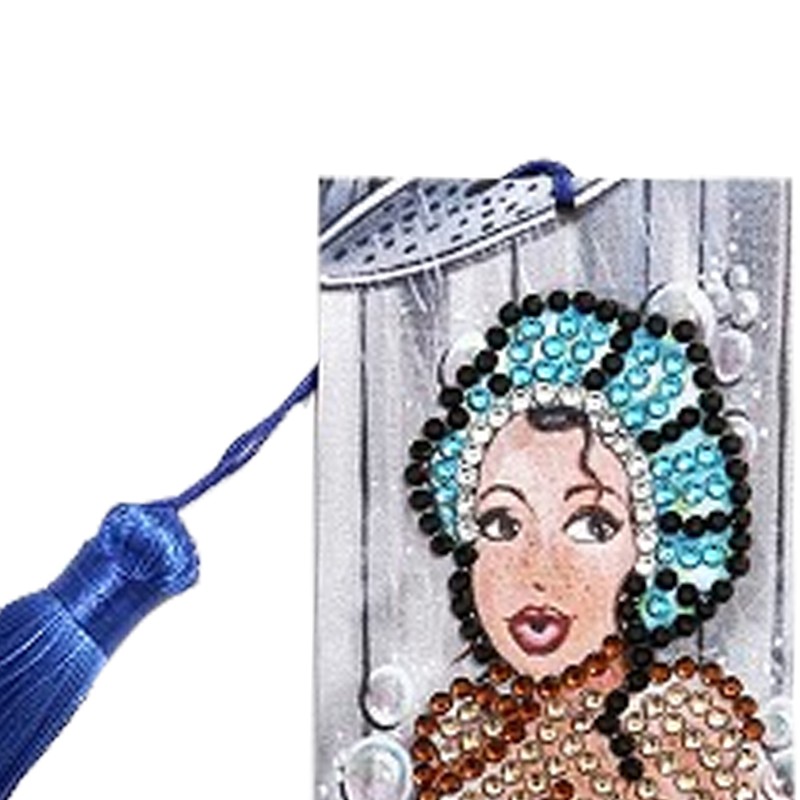 2 Set Diamond Bookmarks 5D DIY Painting Crystal Rhinestones Embroidery