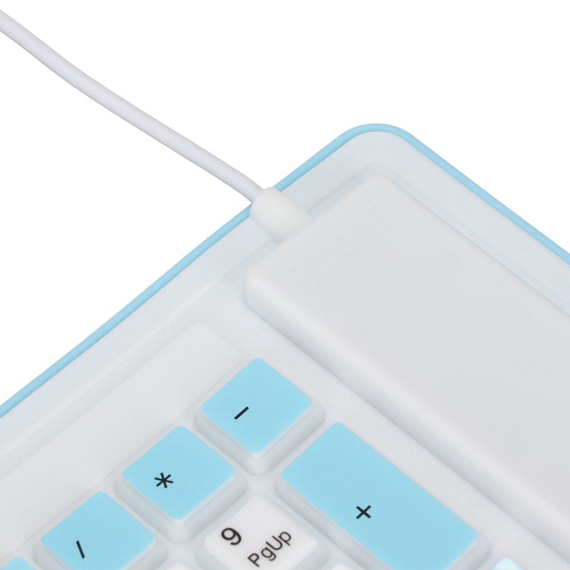 Foldable Silicone Keyboard 103 Keys USB Wired Silicon Foldable Waterproof