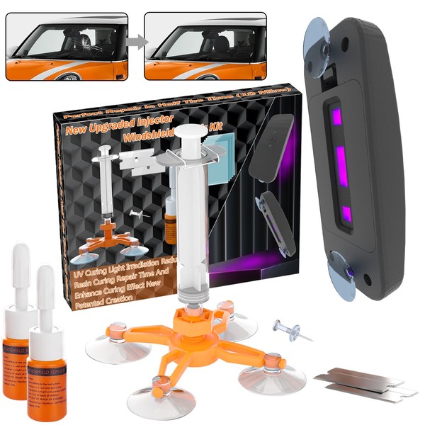 HERRYPLS Windshield Repair Kit for Chips and Cracks, Rock Chip