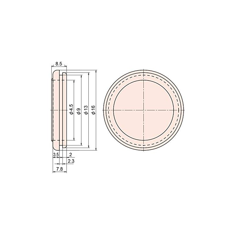 Joe Prince Takeshita Membrane Grommets φ0.4 x 0.9 inches (9