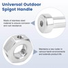 QCG Adjustable Water Shut Off Replacement Handle, Universal Outdoor Faucet