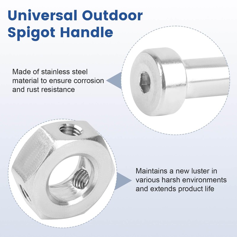 QCG Adjustable Water Shut Off Replacement Handle, Universal Outdoor Faucet