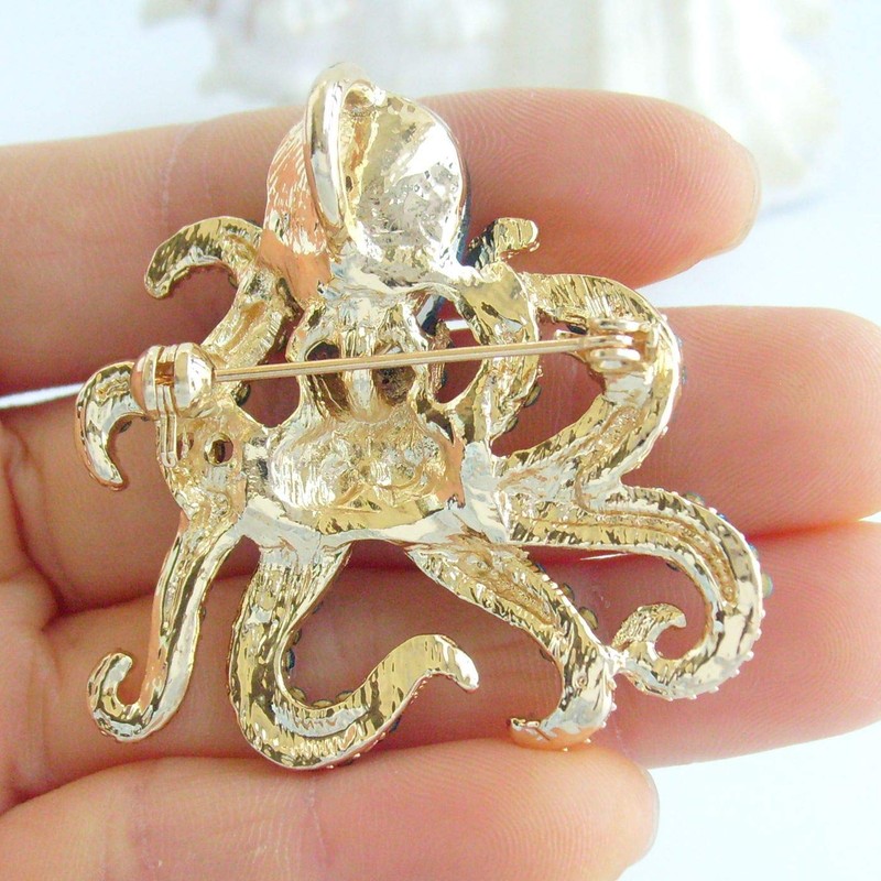 Sindary BZ083 - Broche de pulpo de animales (4,5 cm),
