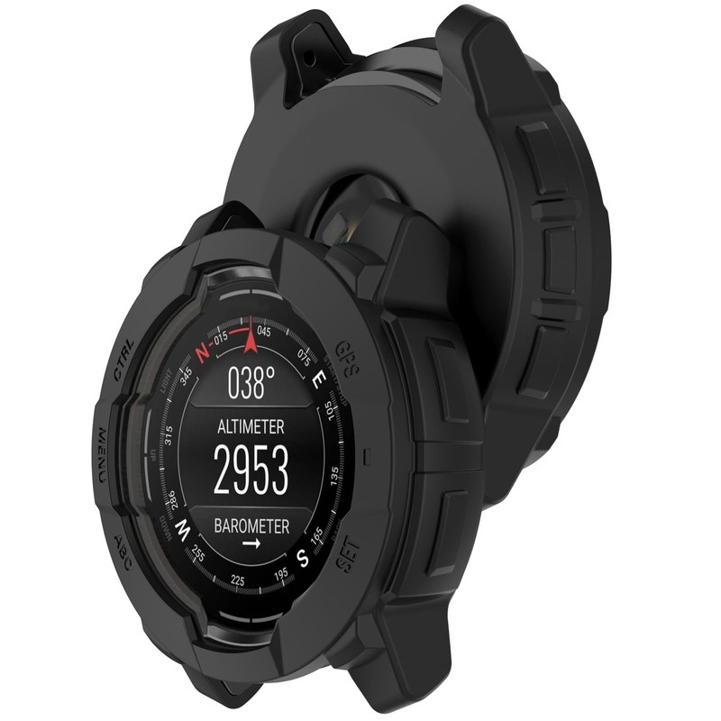 LOKEKE Kompatibel mit Garmin Instinct 3 Schutzhülle, Silikon-Schutzhülle, kompatibel mit