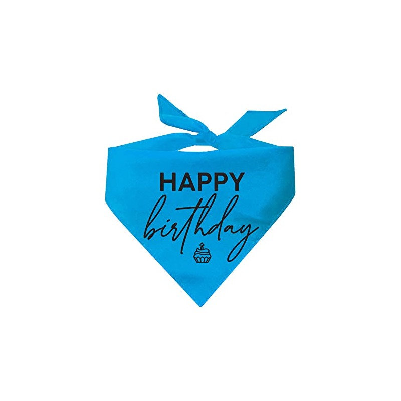 Happy Birthday Dog Bandana (967 Turquoise, One Size)