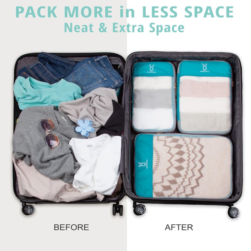 See Through Expandable Compression Packing Cubes, Mesh Travel Packing Cubes
