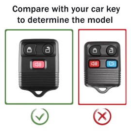 LLRRFE Key Fob Cover with Keychain, Car Key Case Shell Protector Compatible with 1998-2016 Ford F150 F250 F350 F450 F550 Lincoln Mercury - Remote Key Vehicle Accessories (White)