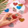 Beadthoven DIY 5 Pairs Glitter Heart Acrylic Dangle Earring Making