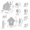 Autumn Fall House Cutting Dies, Squirrel Leaf Birds Flower Leaves