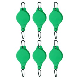 PATIKIL Plant Hanger, 6 Pcs Pulley Retractable Hanging Flower Basket Hook Indoor and Outdoor Plant Pots Holder, for Planters, Flower Basket, Wind Chimes, Lanterns, Bird Feeders, Green