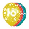 Folat 19318 18th Birthday Balloons - 5 pieces, Multi Colors