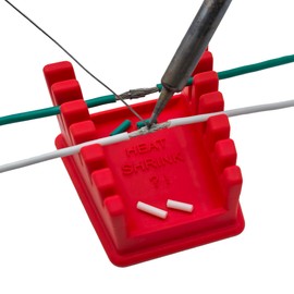 ZYRELYNX Upgraded Silicone Soldering Stand, Helping Hands Soldering Station, Soldering Wire Holder with 6 Slots - Third Hand Soldering Iron Stand for 32AWG to 12AWG Wires(Only Stand), Red, 1 Pcs