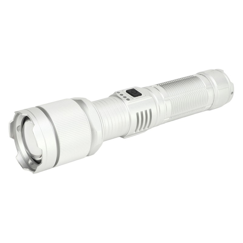 Rechargeable LED Flashlight High Luminous Flux 8000LM Telescopic Zoom Handheld