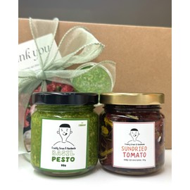 Chorokdam gift set basil pesto, sundried, 190g, 1 piece / 초록담 선물 세트 바질페스토,썬드라이, 190g, 1개
