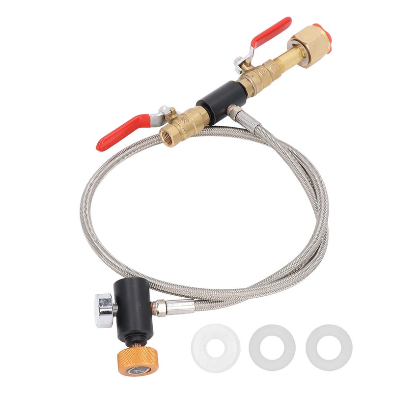 CGA320 G1/2 Cylinder Refill Adapter Dual Valve CO2 Tank Adapter