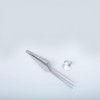 1 Piece Silver Professional Spiral Design Stainless Steel Ear Tweezers