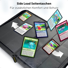 Questmate TCG Verzamelmap Dex - Opbergmap voor 360 Kaarten - 3 x Card Sleeves - 9 Pocket Scrapbook Map - Binder Bewaarmap for Speelkaarten - Pro Kaartspel Insteekalbum Houder