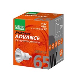 USHIO Dichrome Halogen (110V) JDR φ50 ADVANCE 65W Medium Angle E11 Base