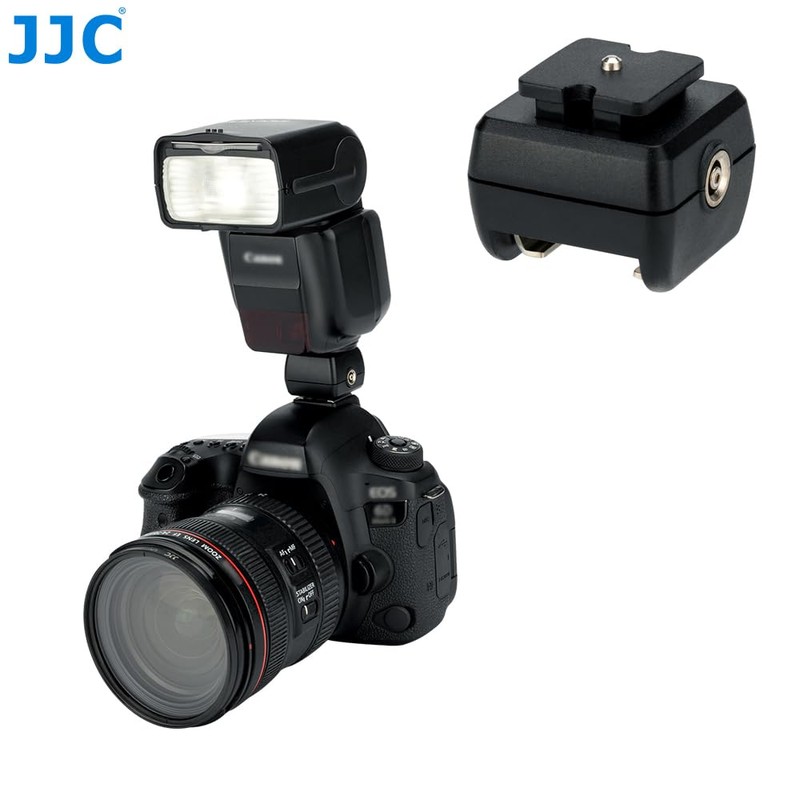 JJC Flash Hot Shoe Adapter with Sync Socket for Standard