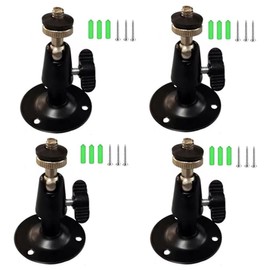 bnafes 4 Pack Security Wall Mount for Oculus Sensor Arlo, Arlo Pro,R Stick Up Cam Wired/Battery, Metal Security Camera Bracket Outdoor Indoor 360° Rotation 1/4" Screw Camera