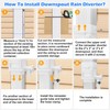 WADEO Rainwater Collection System, Downspout Diverter Fits for 2"x 3"
