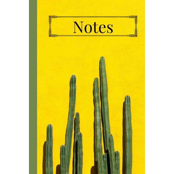 Yellow Cactus Notebook: Cute Cactus Journal for Self-Care and Note