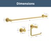 Franklin Brass Kildare (3-Pack) Bathroom Set Satin Gold 18" +