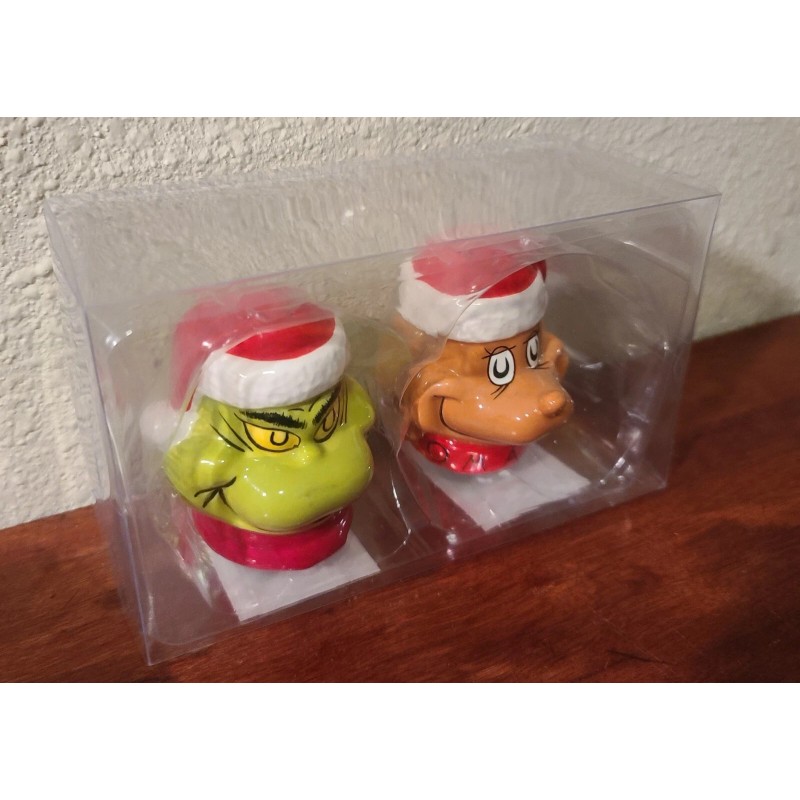 Sleigh Bell Bistro New The Grinch and Max Ceramic Salt