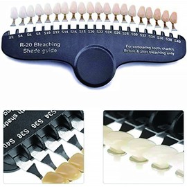 Telituny Teeth Whitening Set with 20 Colours Teeth Whitening Set 3D Colour Scale Colour Comparison Teeth White Bleaching Tooth Plate Colours Teeth Whitening Set