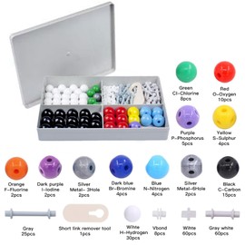 OFKPO 240 Pcs Organic and Inorganic Chemistry Molecular Model Kit, Chemical Molecular Model with 153 Bonds, 86 Atoms, 1 Removal Tool for Student, Teachers Biochemist Toxicologists