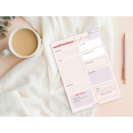 BYANIKA A5 Small Business Planner Notepad Daily Planner Pad Desk Pad Small Business Owner Self Care To Do List Notepad Organiser Productivity Planner Social Media Planner