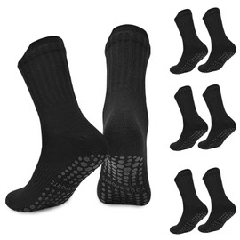 SGQTZDZQ 3Pack Non Slip Socks for Men, Grip Socks Men Slipper Pilates Yoga Hiking Basketball