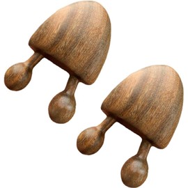 2 Pcs Wooden Natural Sandalwood Scraping Massage Tool Facial Eye Massage Tool Acupuncture Stick Massager Relaxing Therapy Manual Back Massagers Massage Tools