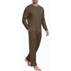 PrinStory Men's Pajama Set Soft Long Sleeve Shirts and Pants