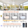 BZX Waterproof Outdoor Ceiling-Fan with Light - 52" Modern Ceiling