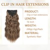 Clip in Hair Extensions for Women, 6PCS Long Wavy Curly