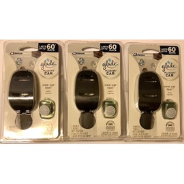 Glade Plugins Car Starter Kit - New Car Feel - Starter Kit Contains: 1 Device & 1 Refill - Pack of 3 Starter Kits